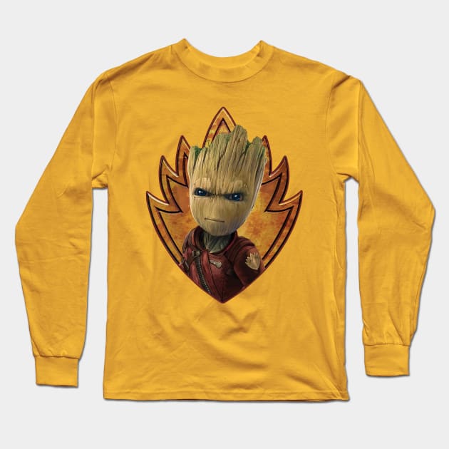 unusual groot face Long Sleeve T-Shirt by masbroprint